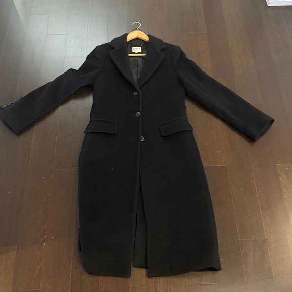 ARMANI-Collezioni Stunning Classic Black Angora/Wool/Cashmere Coat barely worn - Picture 16 of 16